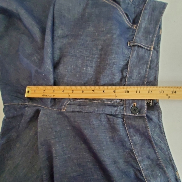 Talbots Woman Petites Heritage Pants Size 22W Linen Cotton Blend Wide Leg NEW - Picture 8 of 13
